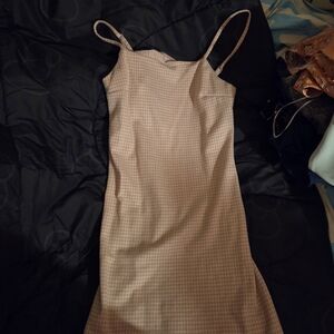 Altar'd State Pink Checkered Dress